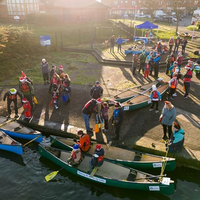 People kayaking on the Bootle Canal with SAFE Regeneration